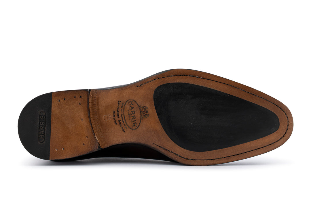 Francesina in pelle liscia pieno fiore