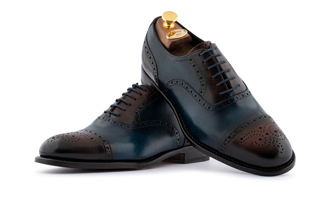 Cuir ombré français français avec des détails de brogue