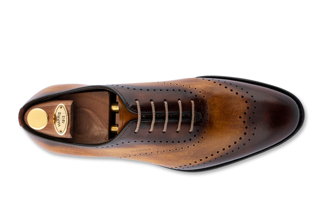 Francesina in pelle dipinta a mano