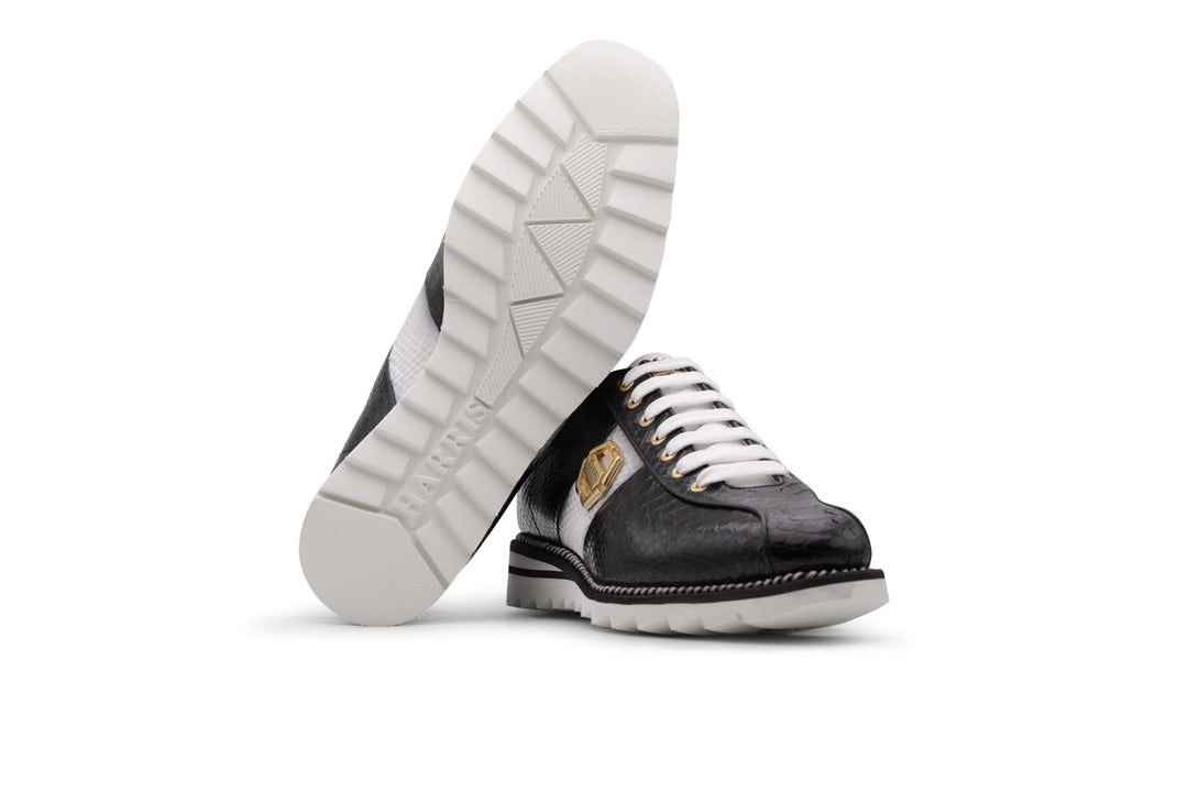 Sneakers in pelle pregiata