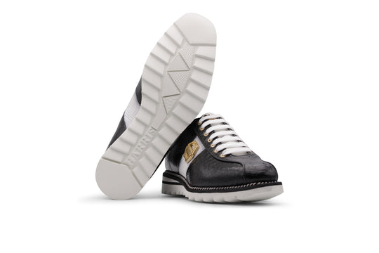 Sneakers in pelle pregiata