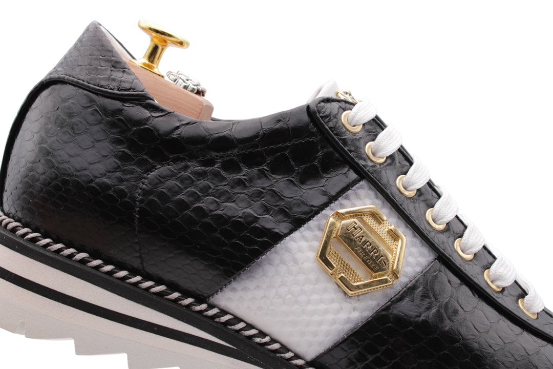 Sneakers in pelle pregiata