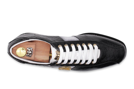 Sneakers in pelle pregiata