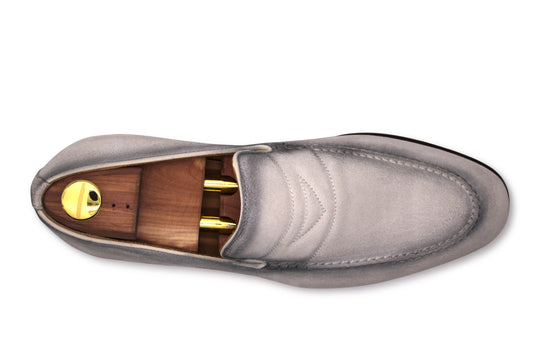 Wildleder -Mokasin mit gepolstertem Passant