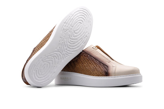 Briefs de la fourchette en cuir entrelacé