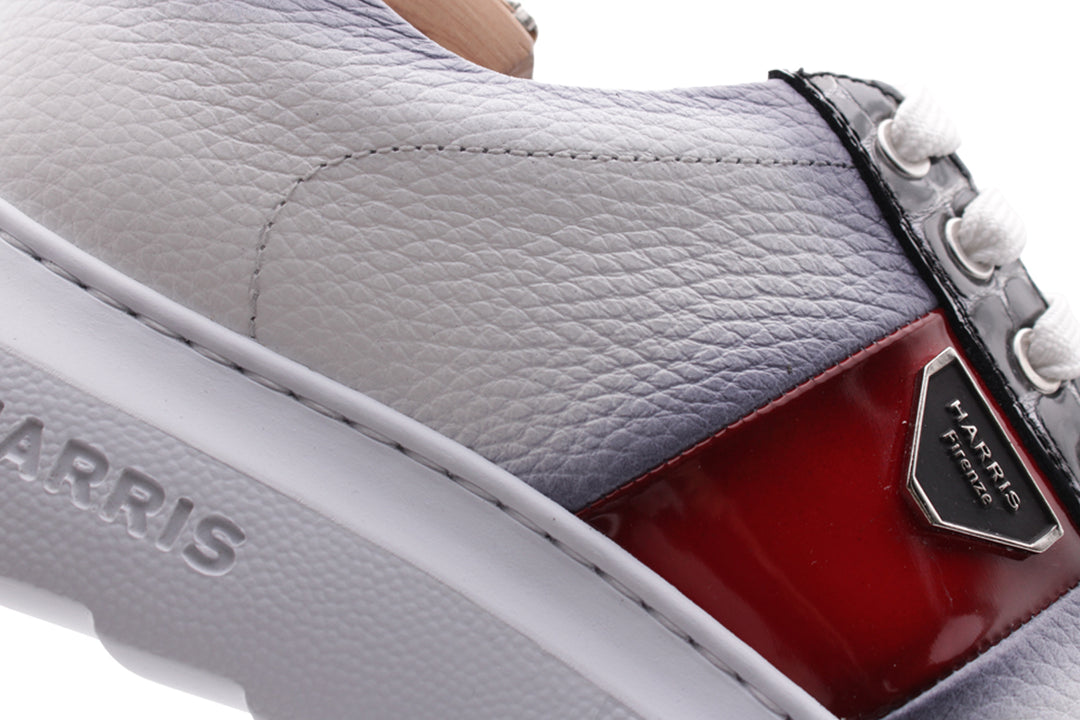 Zapatillas de cuero suaves con efecto de cocodrilo