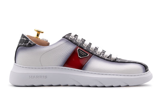 Zapatillas de cuero suaves con efecto de cocodrilo