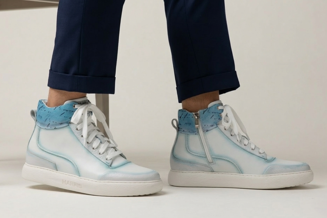 Bottine en cuir souple nuancé