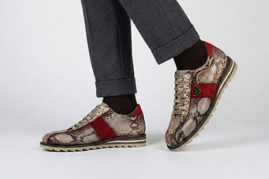 Zapatillas de piel de pitón