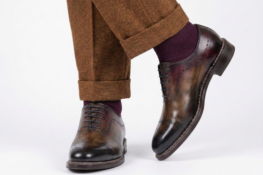 Francesina dipinta a mano con lavorazione Norvegese