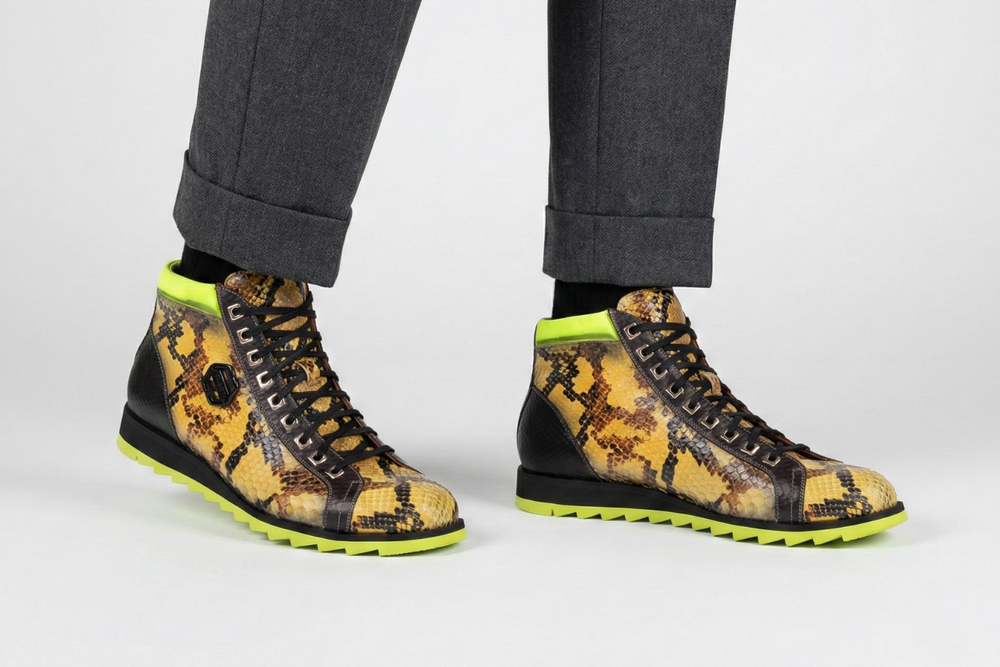 Botín piel pitón