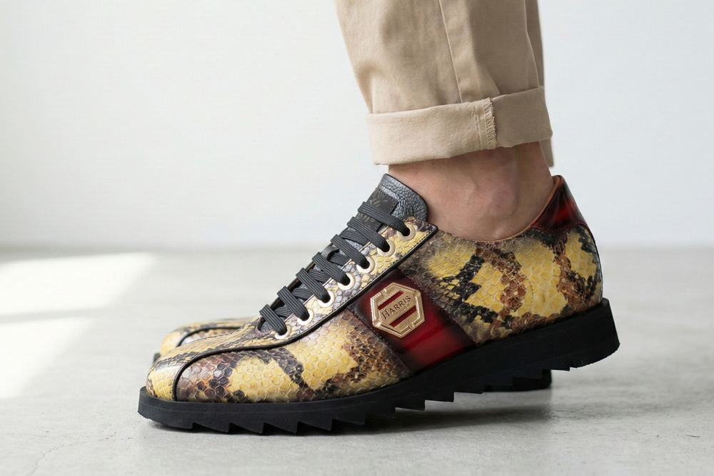 Zapatillas de piel de pitón