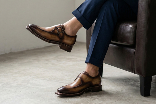 Hand-painted single buckle with Norwegian workmanship