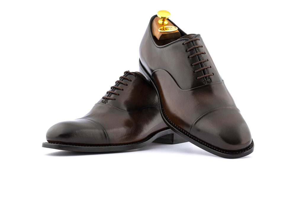 Cordones de cuero pintados a mano. Testa di Moro