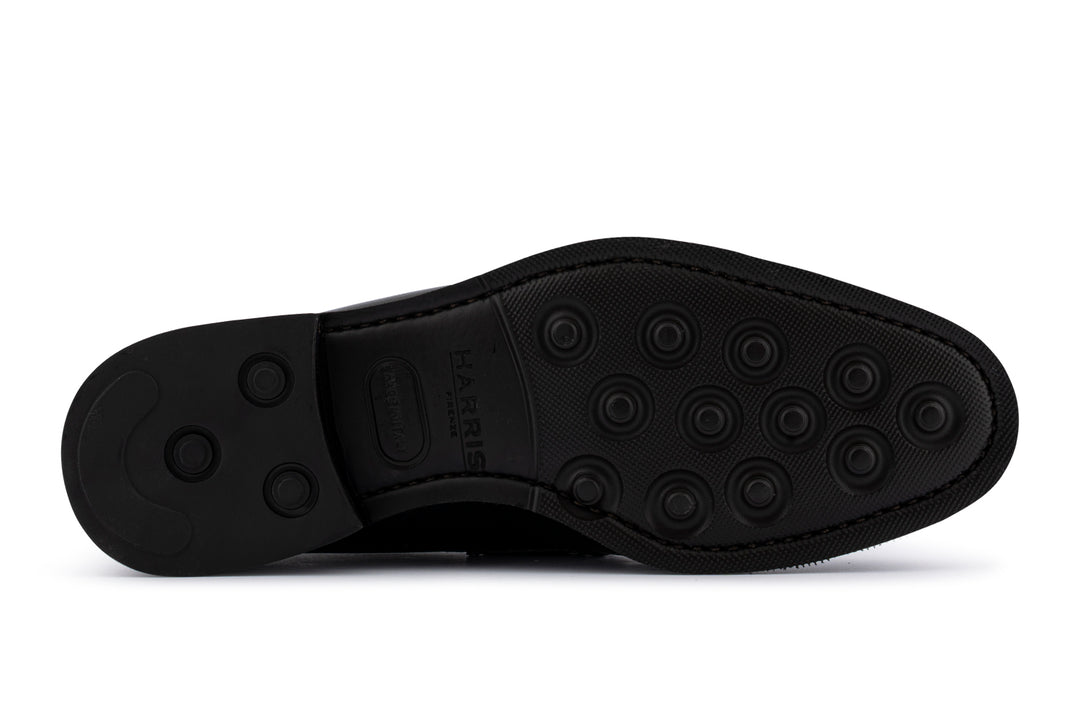 Mocassin en cuir imprimé noir