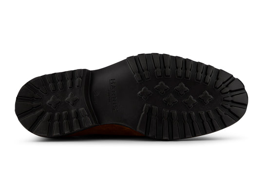 Cordones de gamuza con costuras a mano.