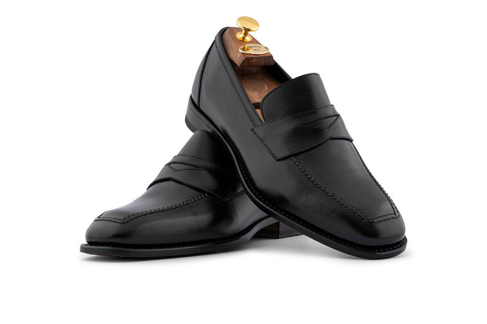 Mocasín de piel estampada