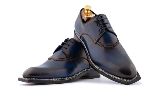 Derby dipinto a mano con lavorazione Norvegese