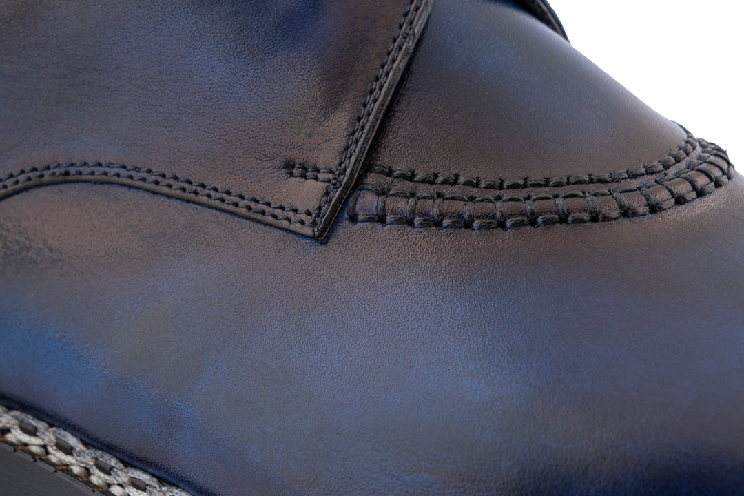 Derby dipinto a mano con lavorazione Norvegese