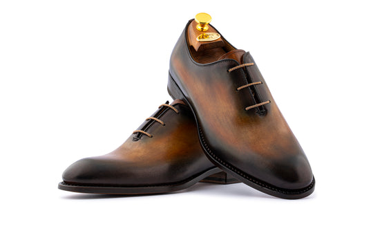 Smooth hand-painted leather brogues