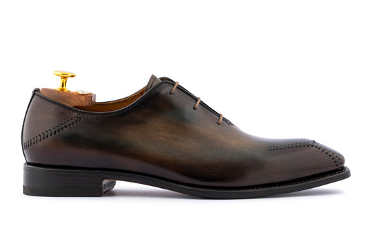 Handbemalte Brogues mit Handnaht