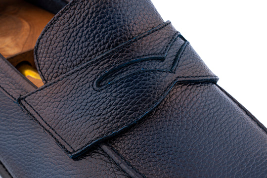 Mocassino in pelle morbida effetto alce