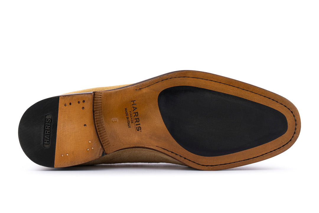 Mocassino in suede con pon pon