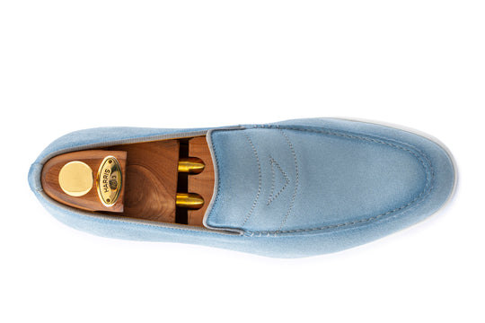 Mocassino in suede e suola in gomma