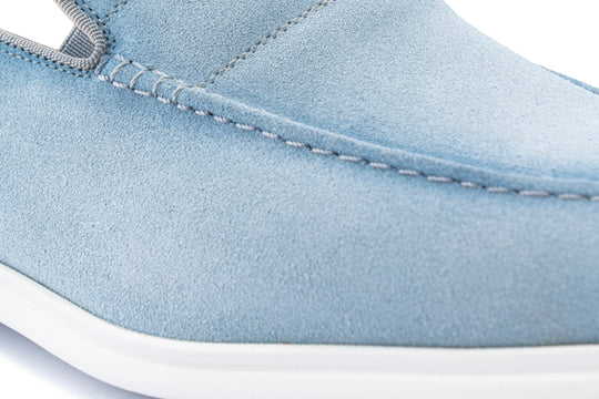 Mocassino in suede e suola in gomma