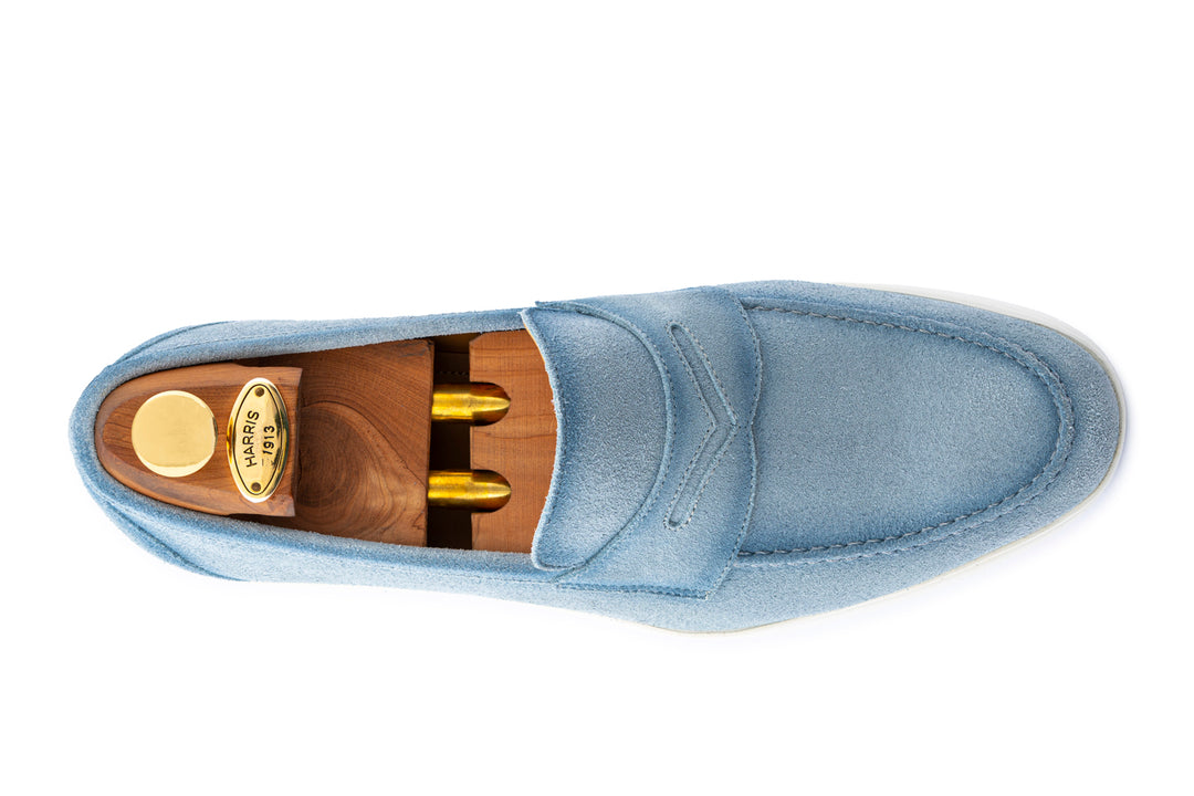 Mocassino in suede e suola in gomma