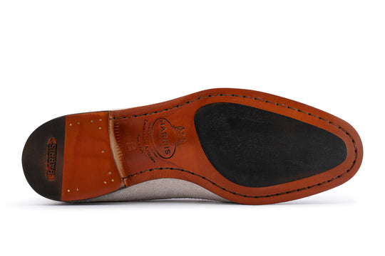 Mocassino in suede con pon pon