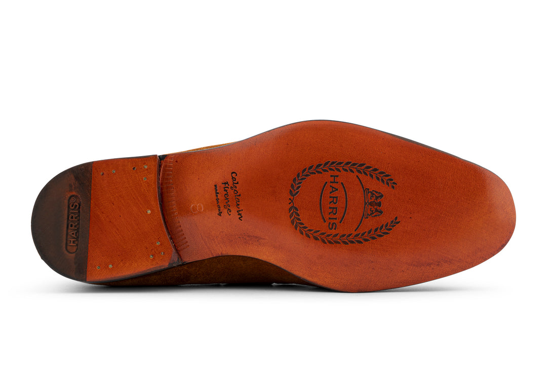 Mocassino in suede con pon pon