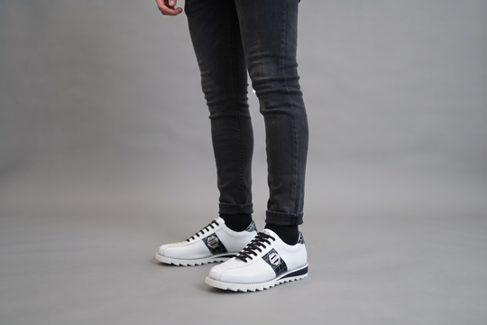 White python leather sneakers
