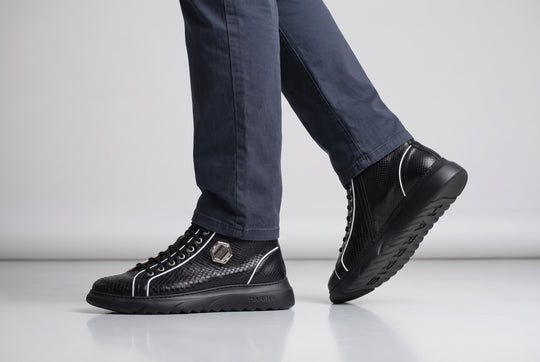 Python ankle boot 3019 - Black