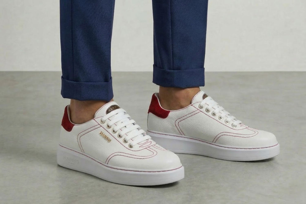 Baskets confort avec détails en daim