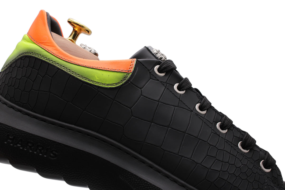 Sneakers stampata effetto coccodrillo