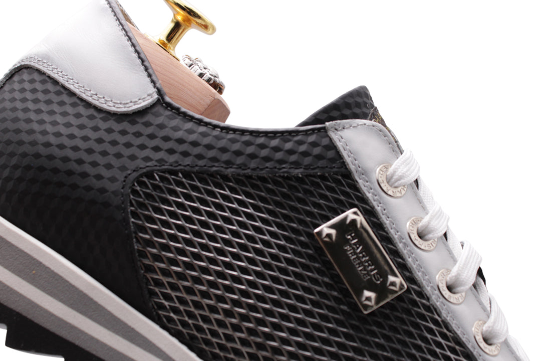 Sneakers in pelle effetto metal