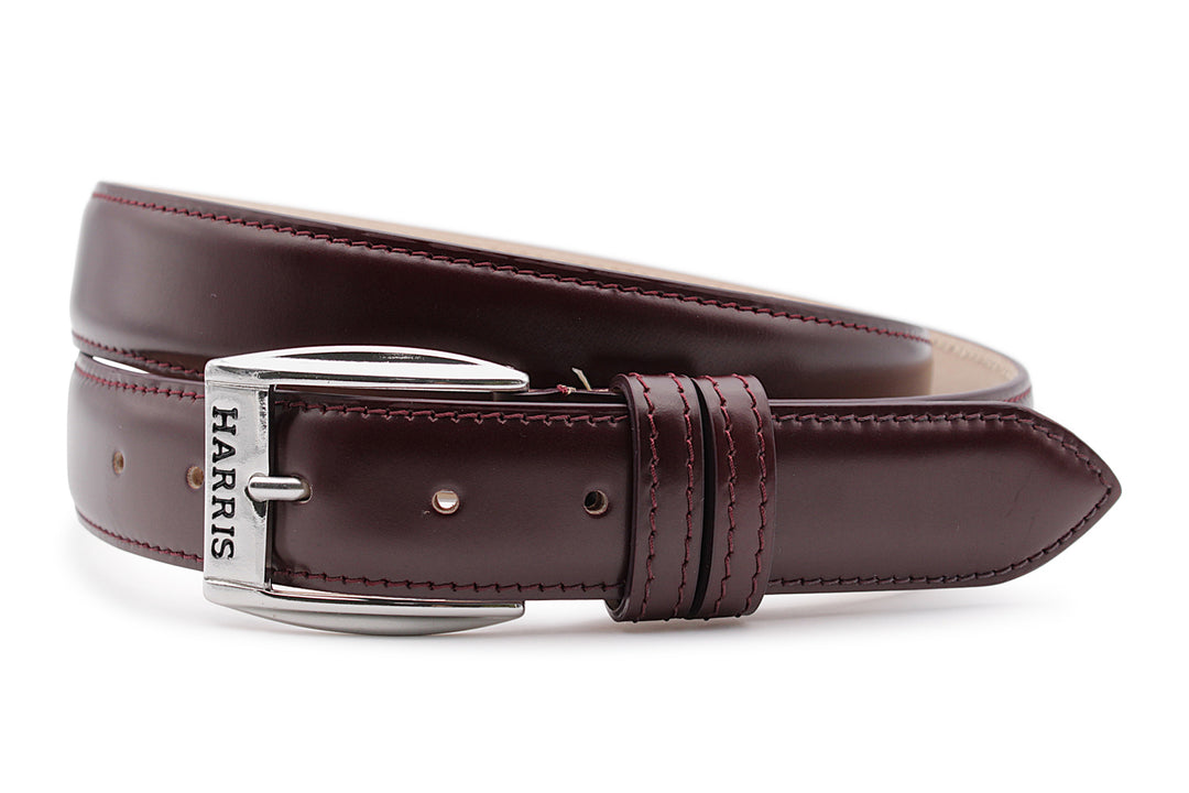 Brushed leather belt