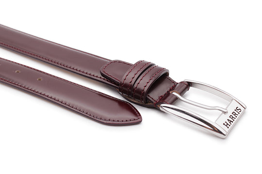 Brushed leather belt
