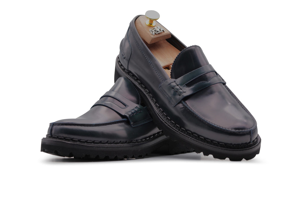 Mocassino in pelle spazzolata