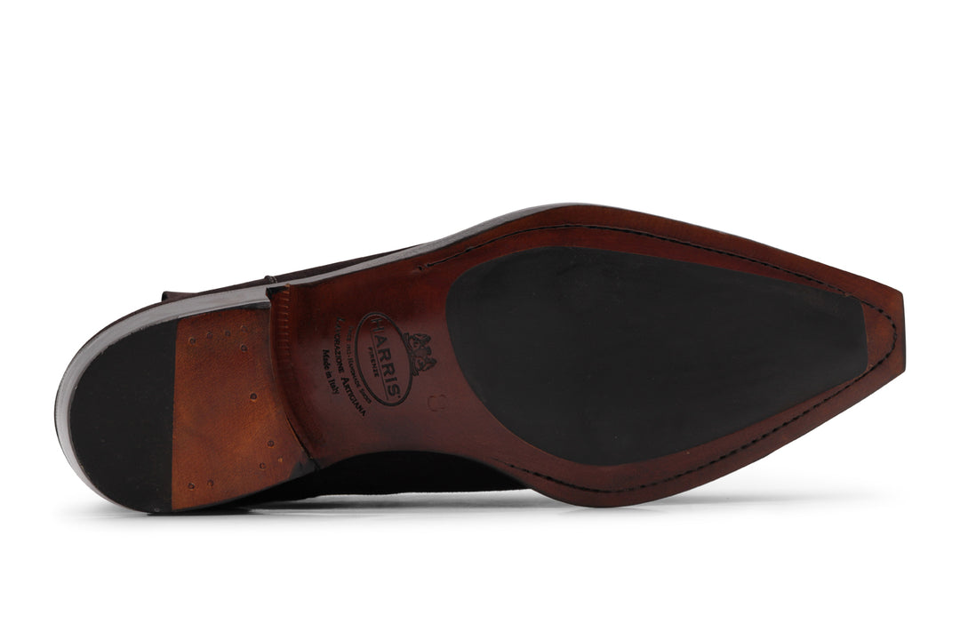 Polacchino texano in suede Testa di Moro sfumato