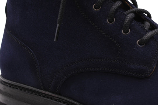 Polacchino liscio in suede Blu