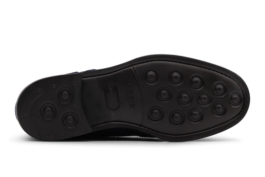 Polacchino in suede Blu con dettagli Brogue