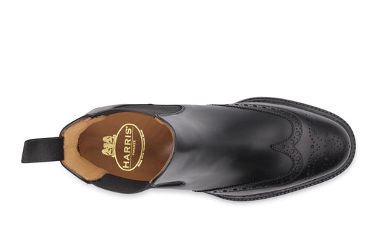 Polacchino con elastico e dettagli Brogue