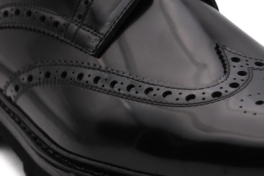 Derby in pelle spazzolata e suola in gomma