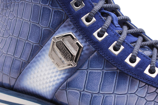 Botín de piel efecto cocodrilo