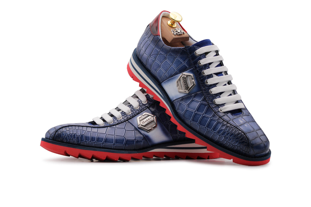 Zapatillas con efecto cocodrilo.