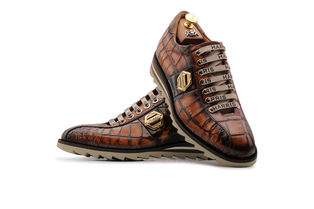 Zapatillas con efecto cocodrilo.