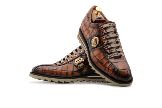 Zapatillas con efecto cocodrilo.