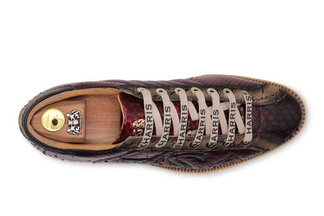 Python leather sneakers
